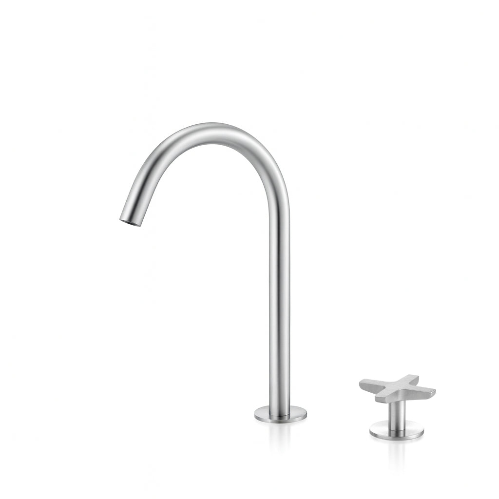 Robinet Lavabo 2 trous Quattro en acier inoxydable QTT102