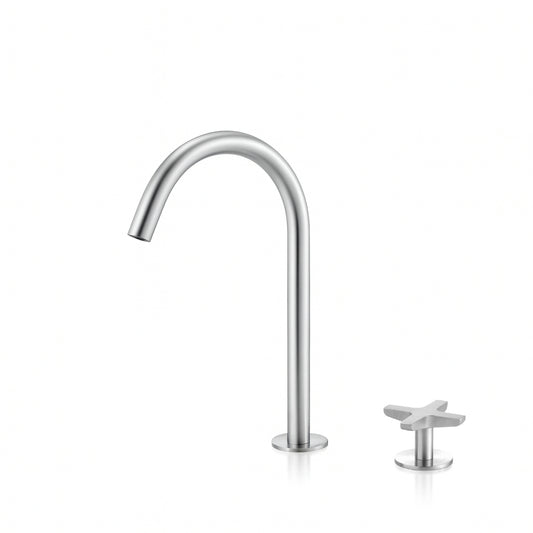 Robinet Lavabo 2 trous Quattro en acier inoxydable QTT102