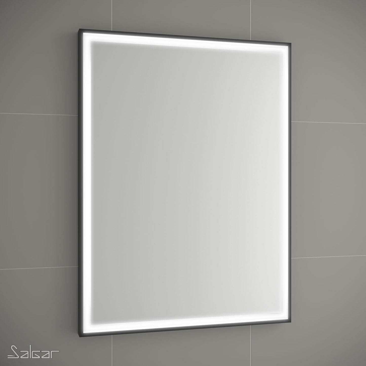 Mirror ROMA matte black frame