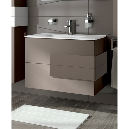 Vanité Cronos 2 tiroirs Moka mat