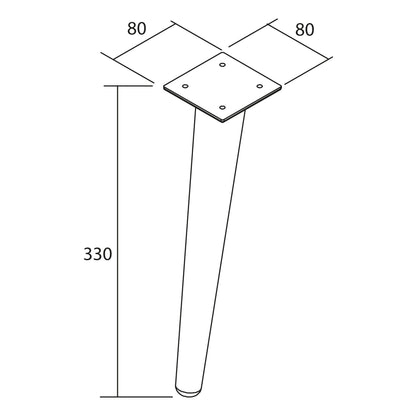 Gambe in legno Danna 13" nero opaco