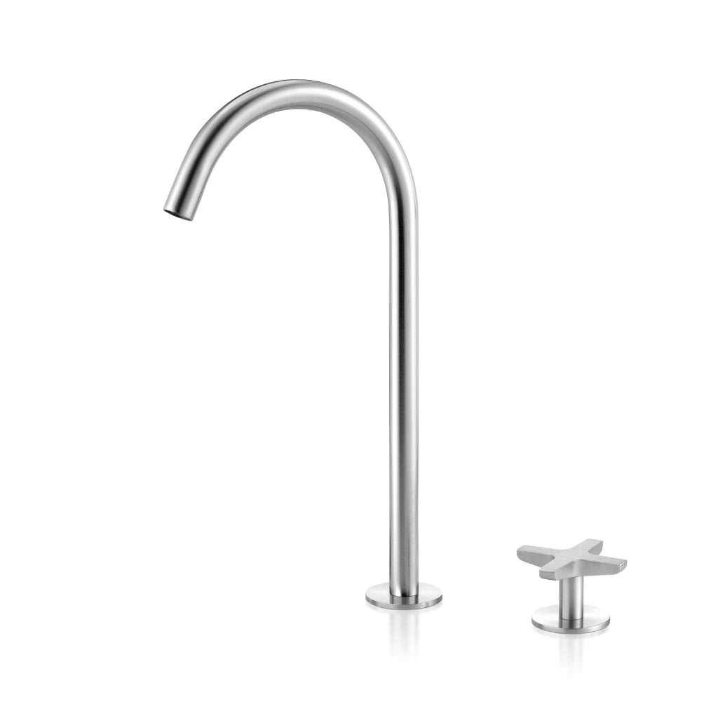 Robinet Lavabo 2 trous Quattro en acier inoxydable QTT103