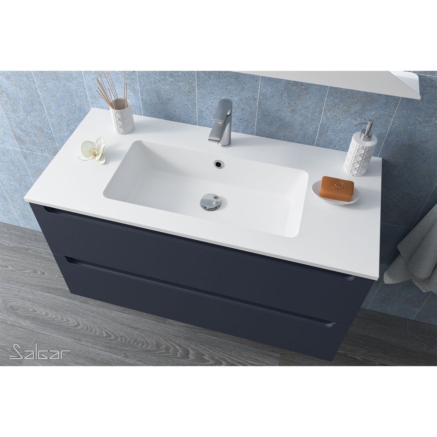 Vanity Monterrey 40 pollici (1000) 2 cassetti blu notte *Ordine speciale*