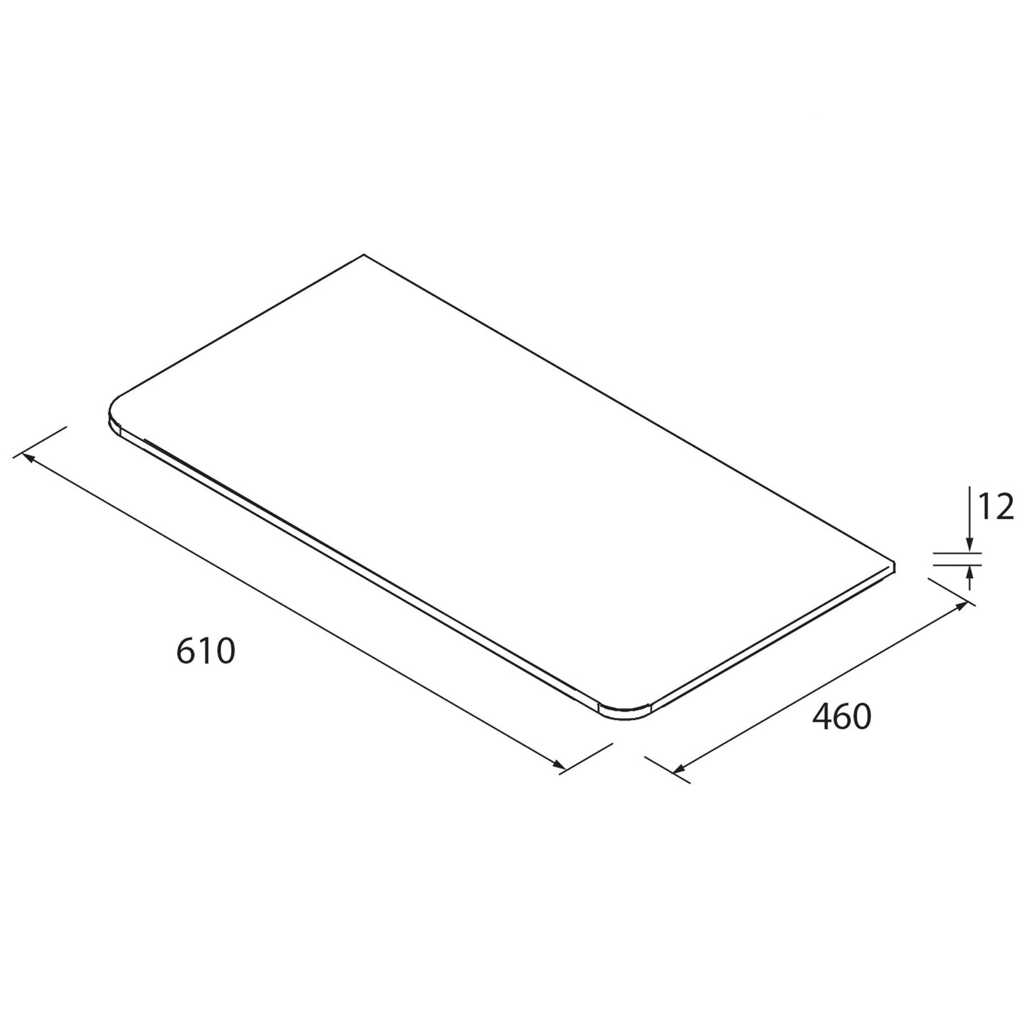 Comptoir Uniiq surface solide blanc mat 24 pouces (600)