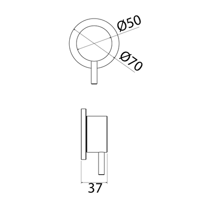 Shower trim thermostatic ONE stainless steel ONE241