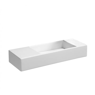 Lavabo suspendu en porcelaine AQUAFREDDA Rettangolare plus L321V2 (lavabo à droite)