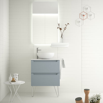 Vanity Monterrey 24 pollici (600) 2 cassetti Blue Fog *Ordine speciale*