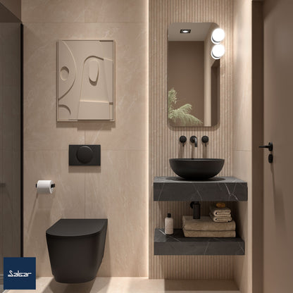 Lavabo integrato Compakt SINGLE Grey Stone