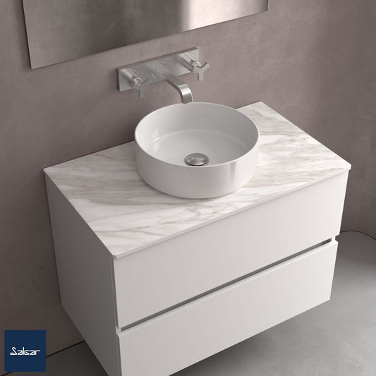 Lavabo in porcellana Kandy Gloss White