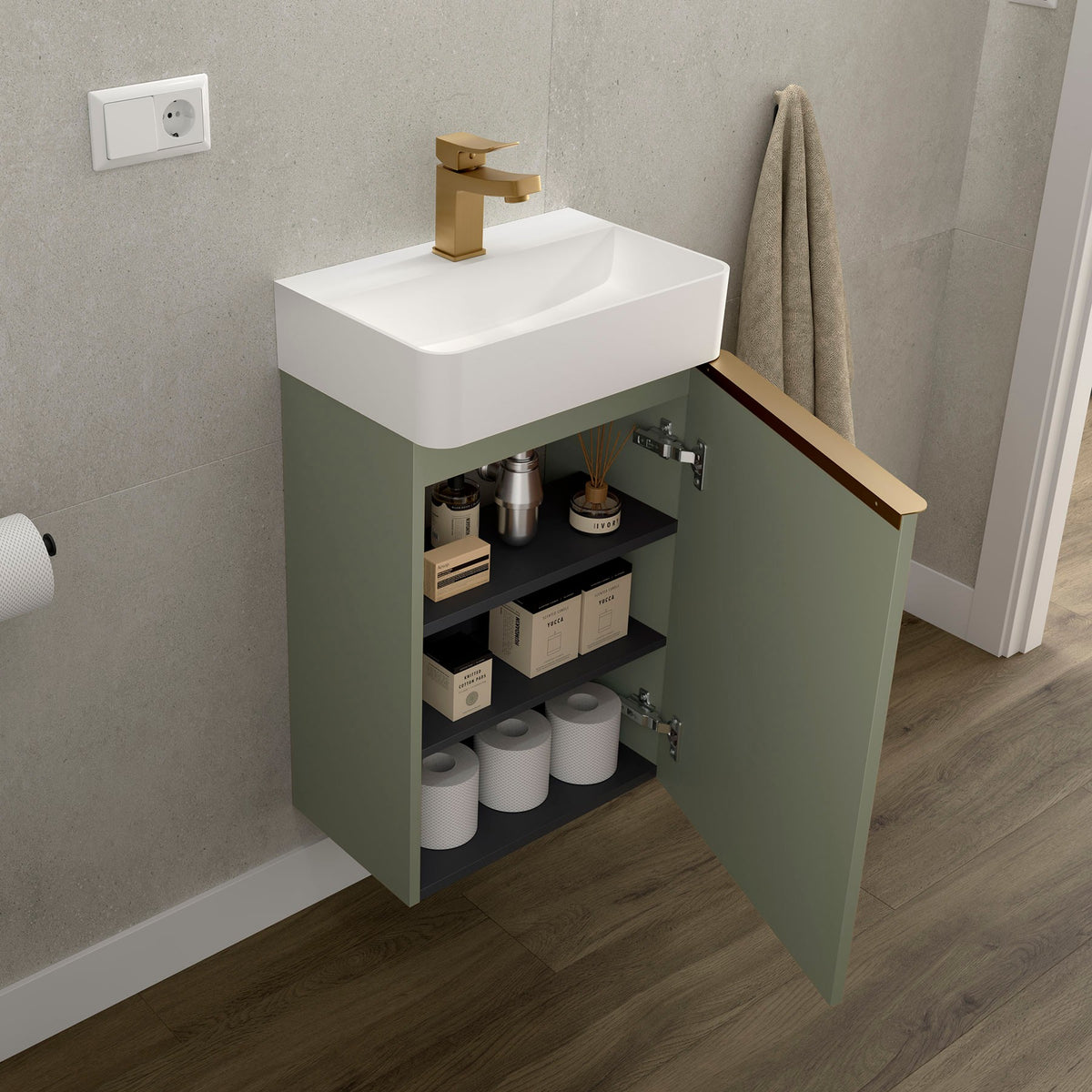 Vanity Aida 17 inches (440) 1 door (wall hung)