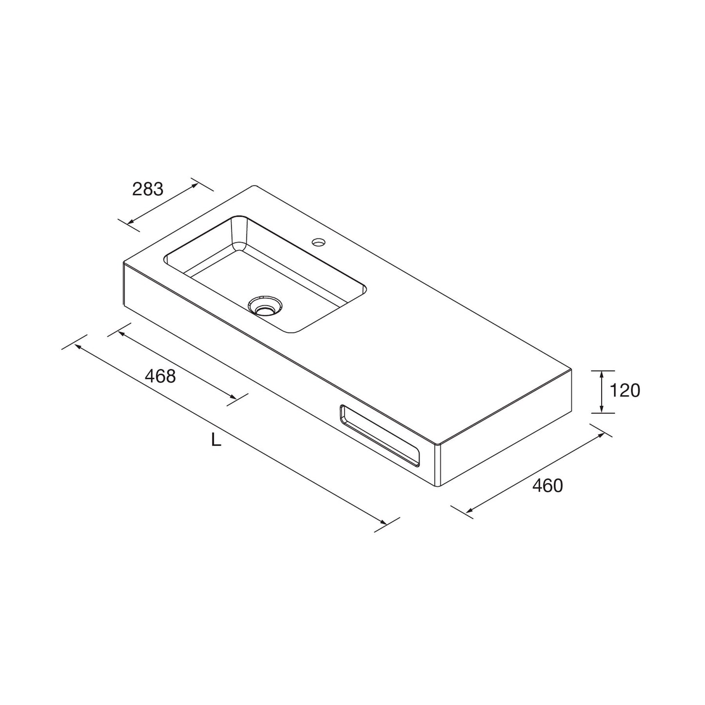 Plan de travail avec vasque intégrée NAILA Vasque simple solid surface AVEC JUPE blanc mat