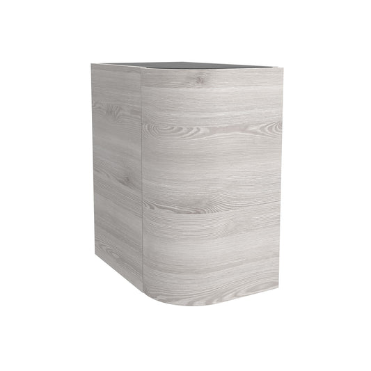 Wall hung storage unit with round corner 12 inches (300) Alliance Bay Pine one door reversible