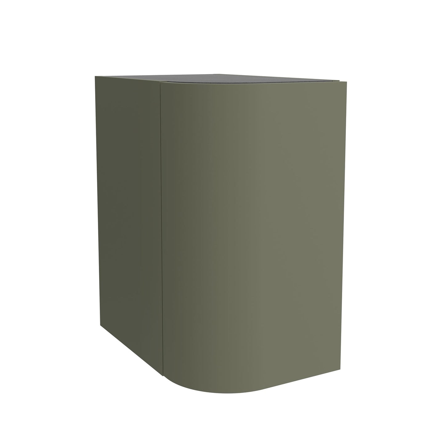 Wall hung storage unit with round corner 12 inches (300) Alliance Green Forest one door reversible *SPECIAL ORDER*