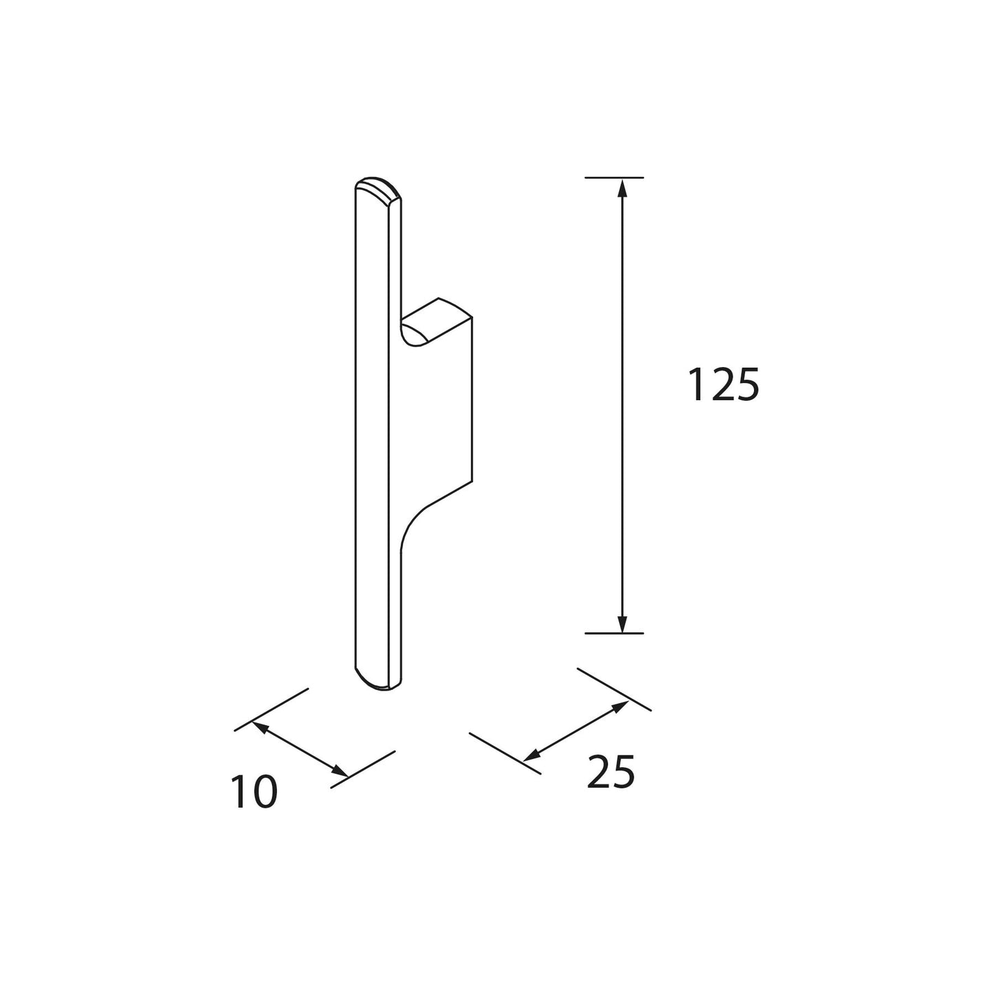 Maniglia FIBI 125mm Ottone