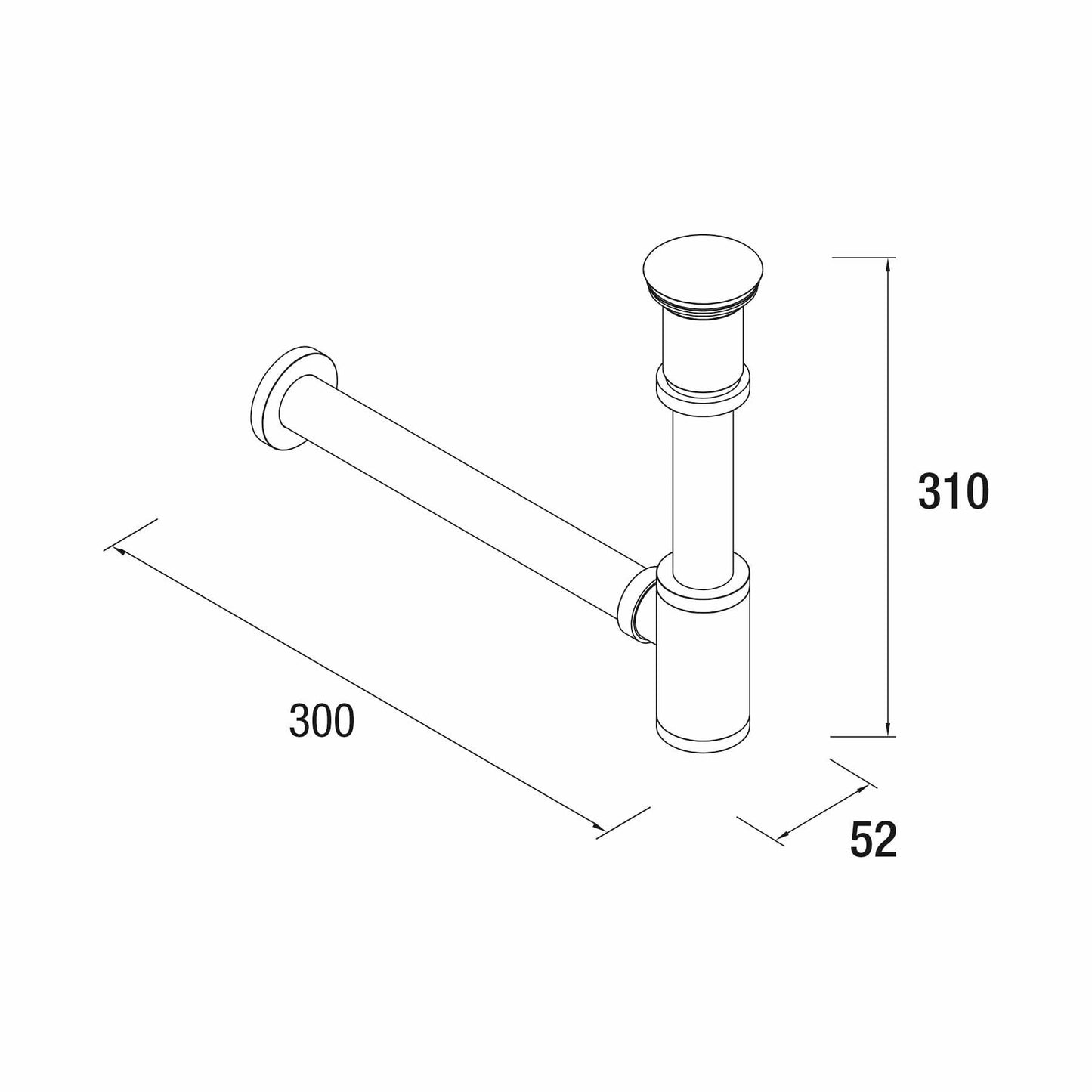 Salgar P-Trap with clic-clac drain