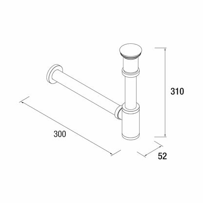 Salgar P-Trap with clic-clac drain