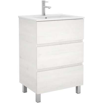 Vanity Fussion line 24 inches (600) 3 drawers Sbiancato *Limited quantity*