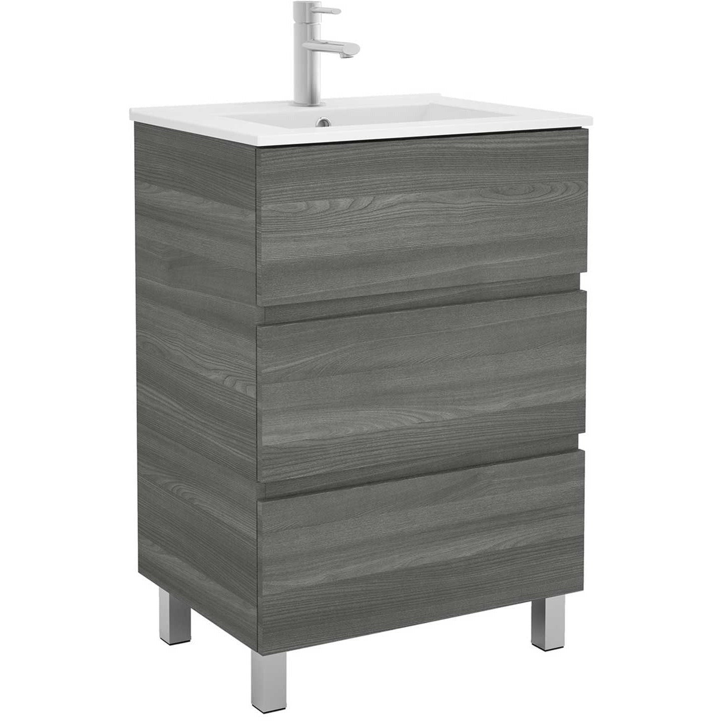 Vanity Fussion line 24 inches (600) 3 drawers Alsacia
