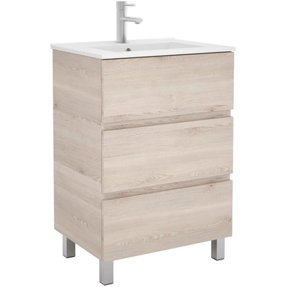 Vanity Fussion line 24 inches (600) 3 drawers Natural