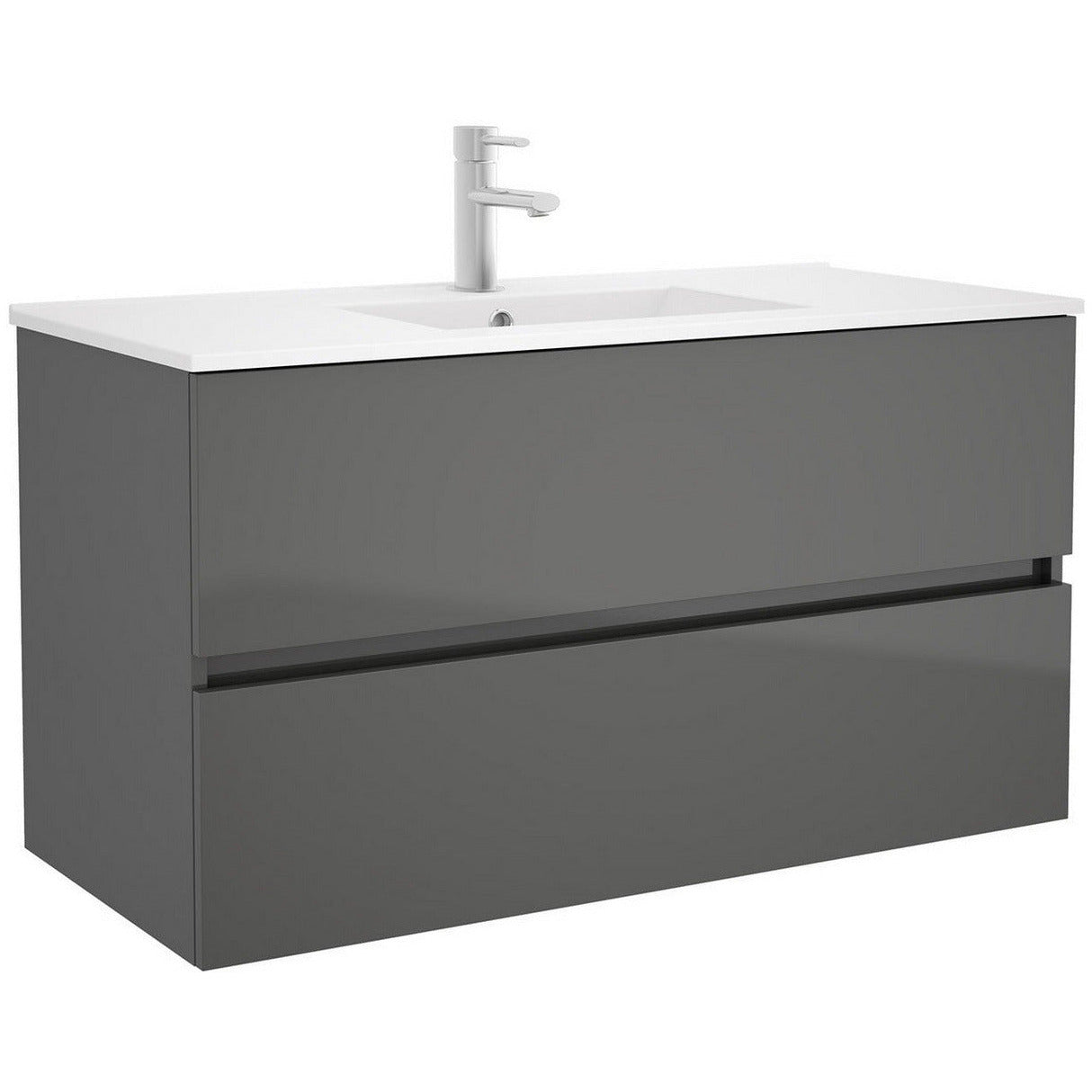 Vanity Fussion line 40 inches (1000) 2 drawers Gloss grey *Limited quantity*