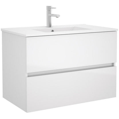 Vanity Fussion line 32 inches (800) 2 drawers Gloss white
