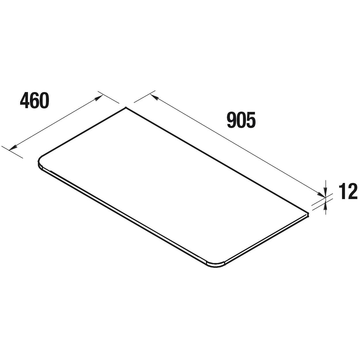 Countertop Uniiq solid surface matte white 36 inches (900)