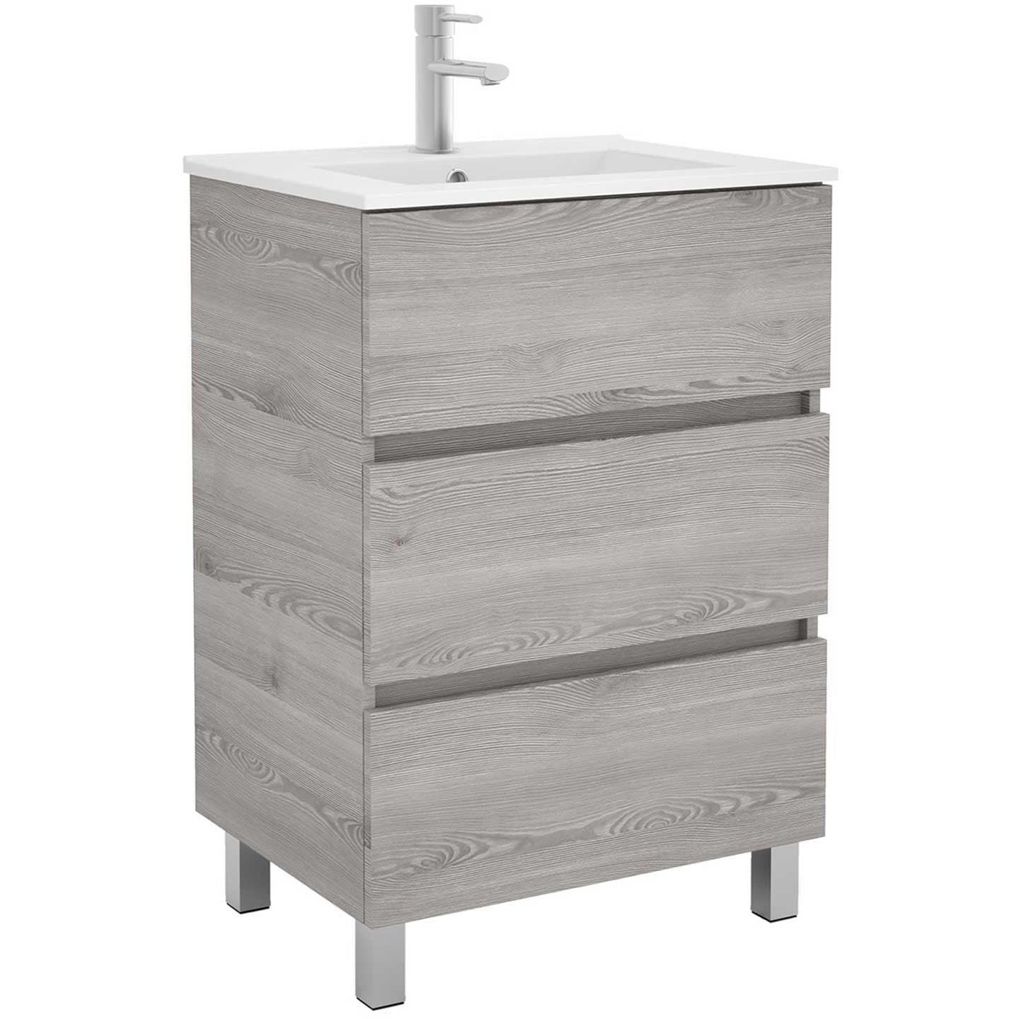 Vanity Fussion line 24 inches (600) 3 drawers Bay Pine