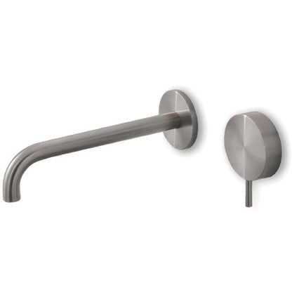 Lavabo faucet wall mount 2 holes Round stainless steel RND049
