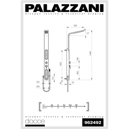 Shower column thermostatic Gosh 962492-BK