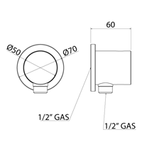 Water outlet stainless steel ACC025