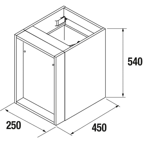 Meuble de rangement suspendu 10 Pouces (250) Sbiancato