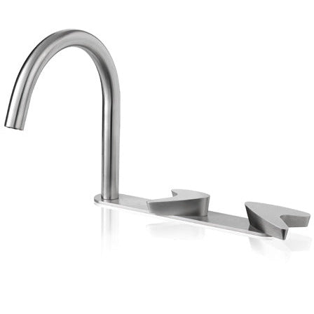 Lavabo faucet Arrow 3 holes stainless steel with base plate ARW111