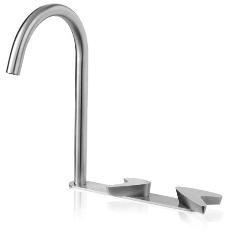 Lavabo faucet Arrow stainless steel tall spout with base plate ARW131