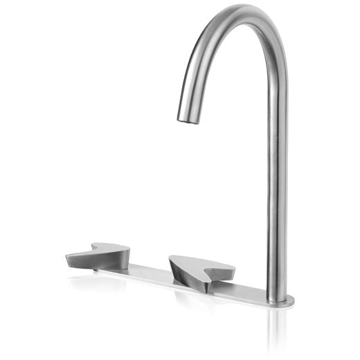 Lavabo faucet Arrow stainless steel tall spout with base plate ARW132