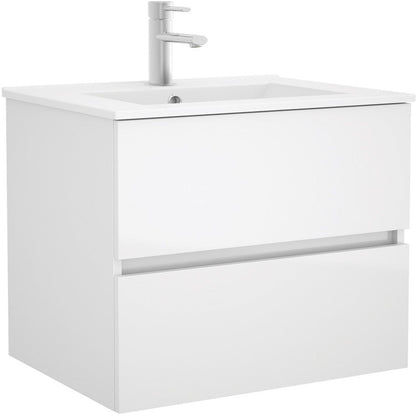 Vanity Fussion line 28 inches (700) 2 drawers Gloss white