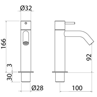 Lavabo faucet COLD stainless steel CLD001