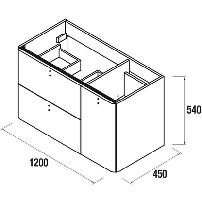 Vanité Uniiq 1200 noir mat