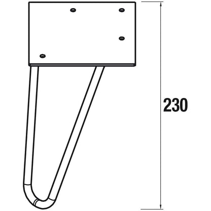 Gambe acciaio Uniiq cromato 9"