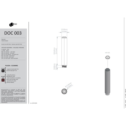 hand shower Docce stainless steel DOC003