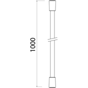 Flessibile doccia flessibile in PVC 1,0 m FEX005