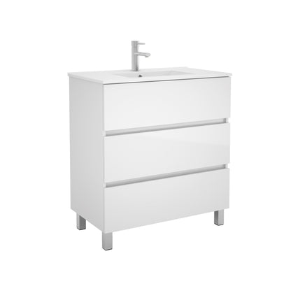 Vanity Fussion line 32 inches (800) 3 drawers Gloss white