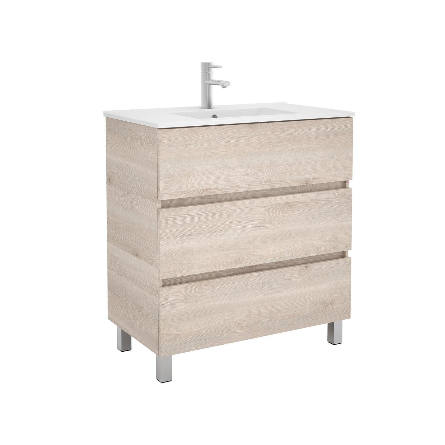 Vanity Fussion line 32 inches (800) 3 drawers Natural