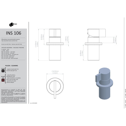 Mixer valve Insert stainless steel INS106