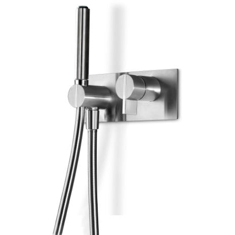 Bath and shower wall mount mixer round Insert stainless steel INS220