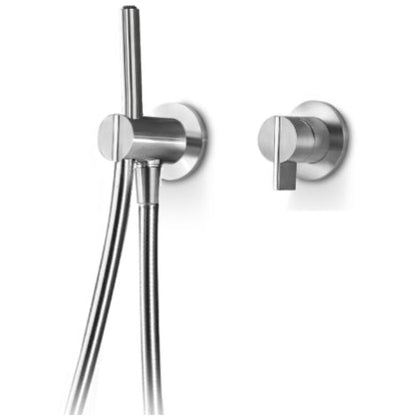 Bath and shower wall mount mixer round Insert stainless steel INS325
