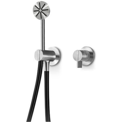 Bath and shower wall mount mixer round Insert stainless steel INS326