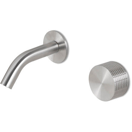 Lavabo faucet wall mount 2 holes Kronos stainless steel KRO140