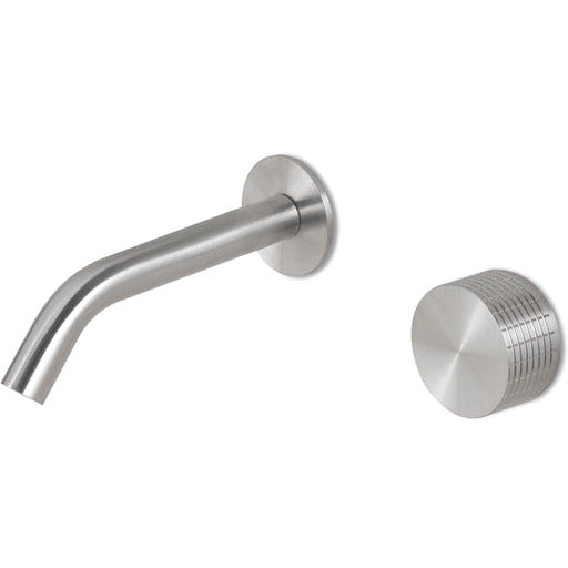 Lavabo faucet wall mount 2 holes Kronos stainless steel KRO141