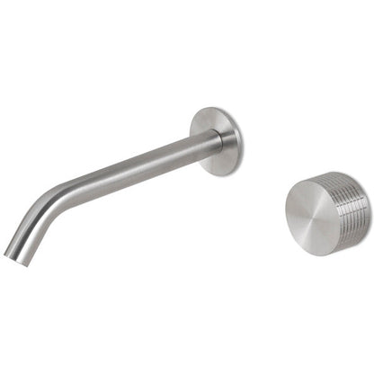 Lavabo faucet wall mount 2 holes Kronos stainless steel KRO142