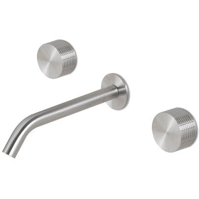 Lavabo faucet wall mount 3 holes Kronos stainless steel KRO182
